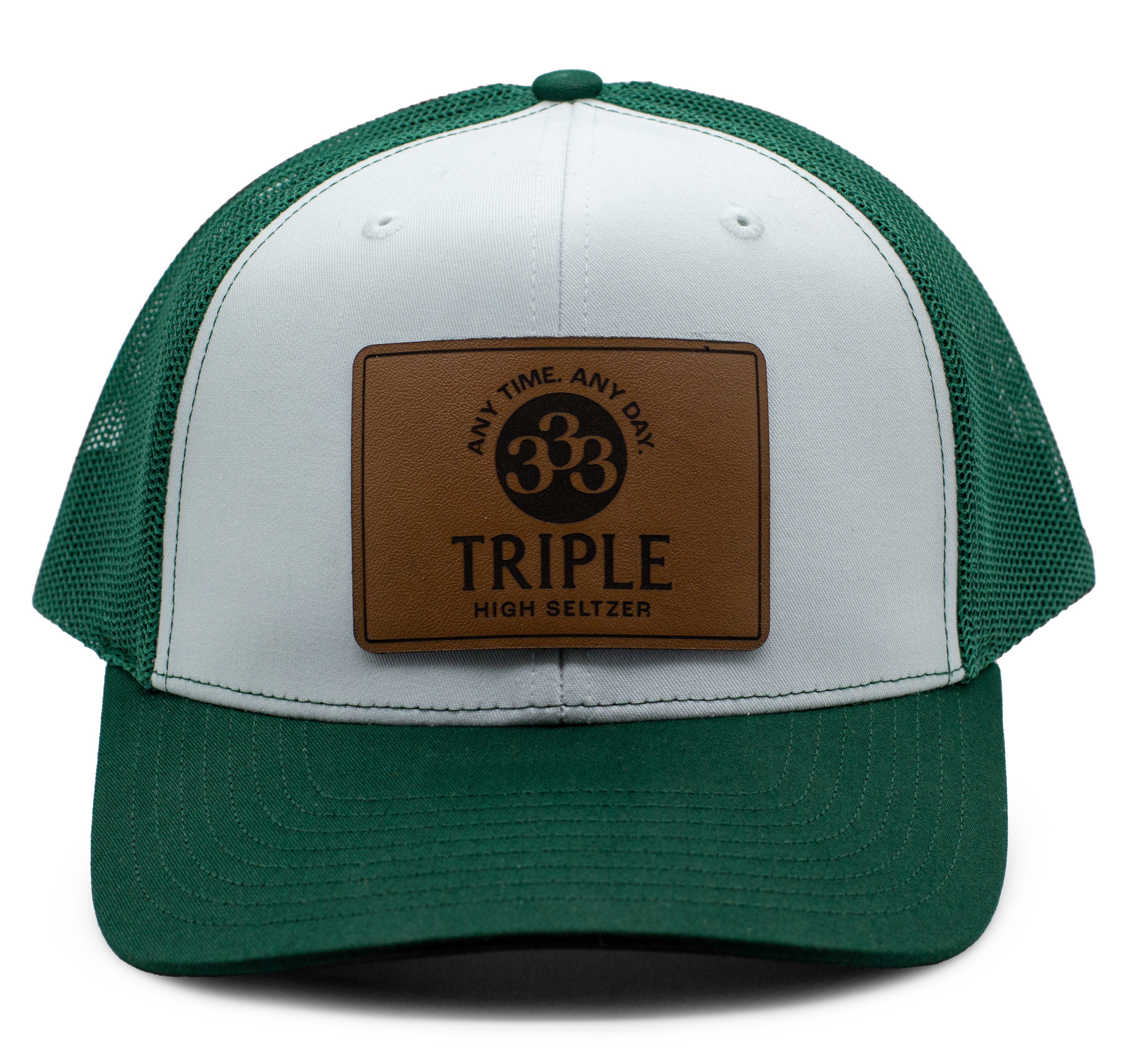 Triple Green Leather Hat